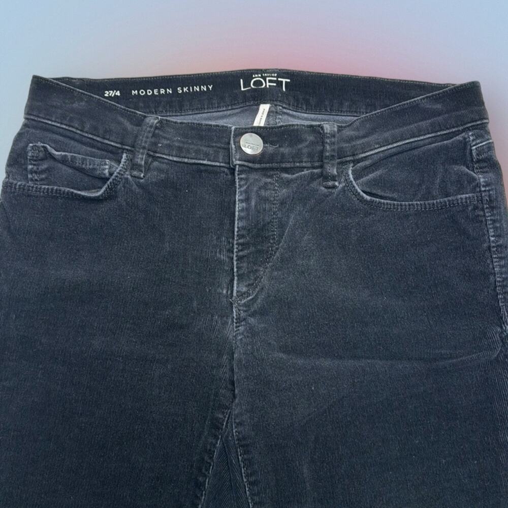 LOFT Women’s 27/4 Black MODERN SKINNY Corduroy Jeans